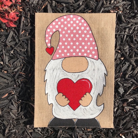 Valentine’s Day gnome garden flag - Picture 2 of 2